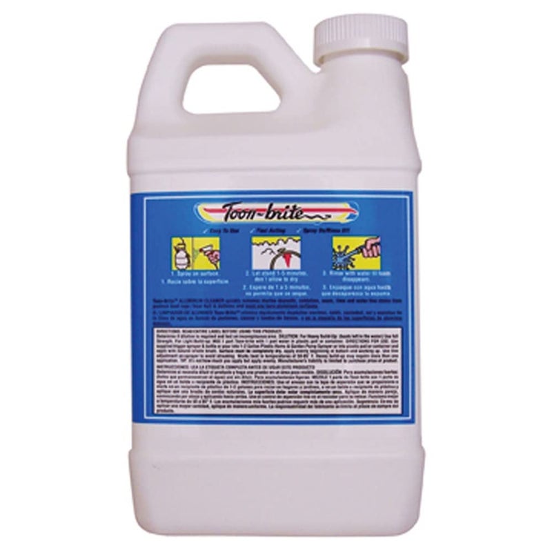 Boating Accessories Toon-Brite B1000 Aluminum Cleaner - 1/2 Gallon with Sprayer, White - Image 2